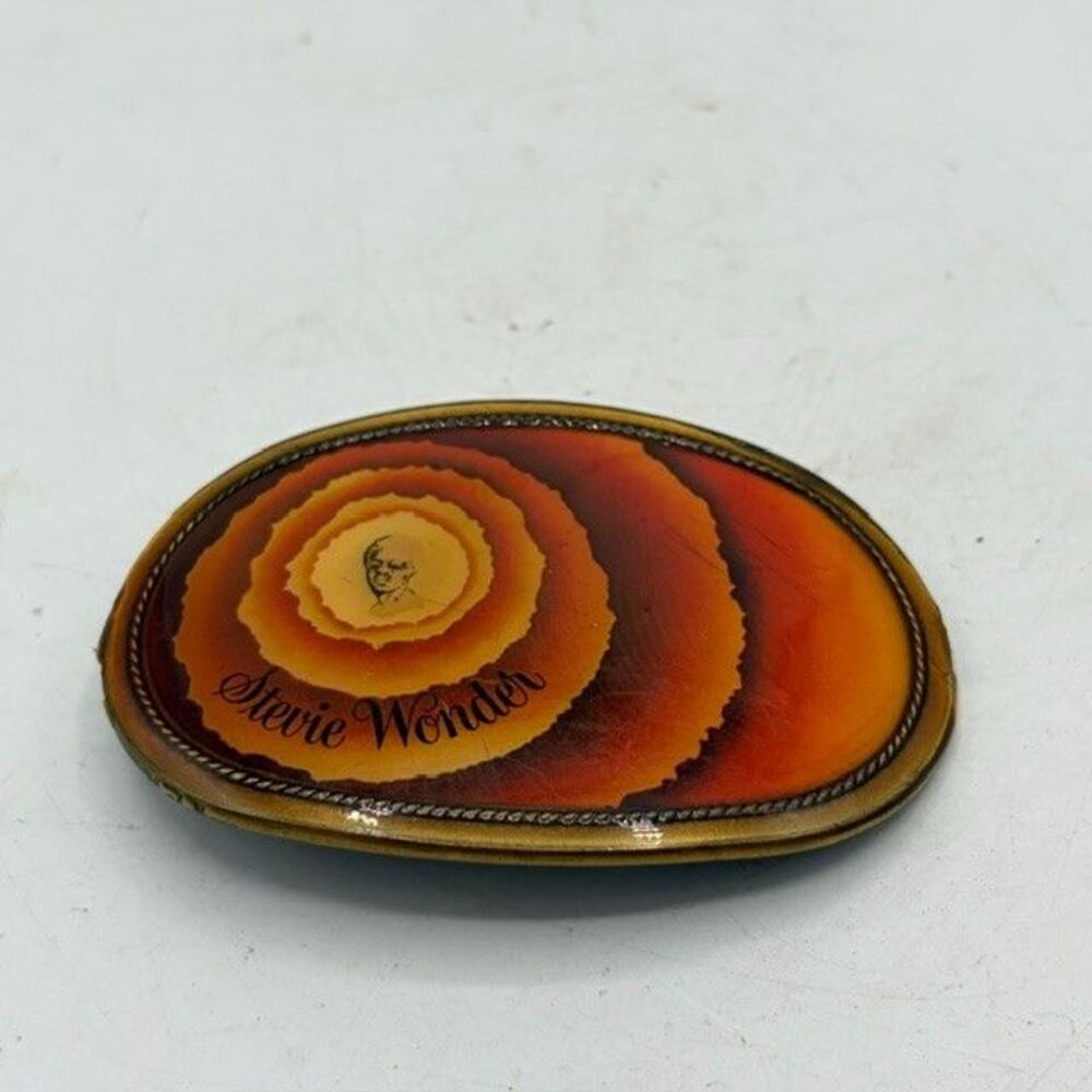 Stevie Wonder 1977 Vibrant Vintage Pacifica Collectible Classic Rock Belt Buckle